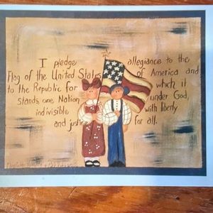 I Pledge Allegiance, print of my hand painted artwork
